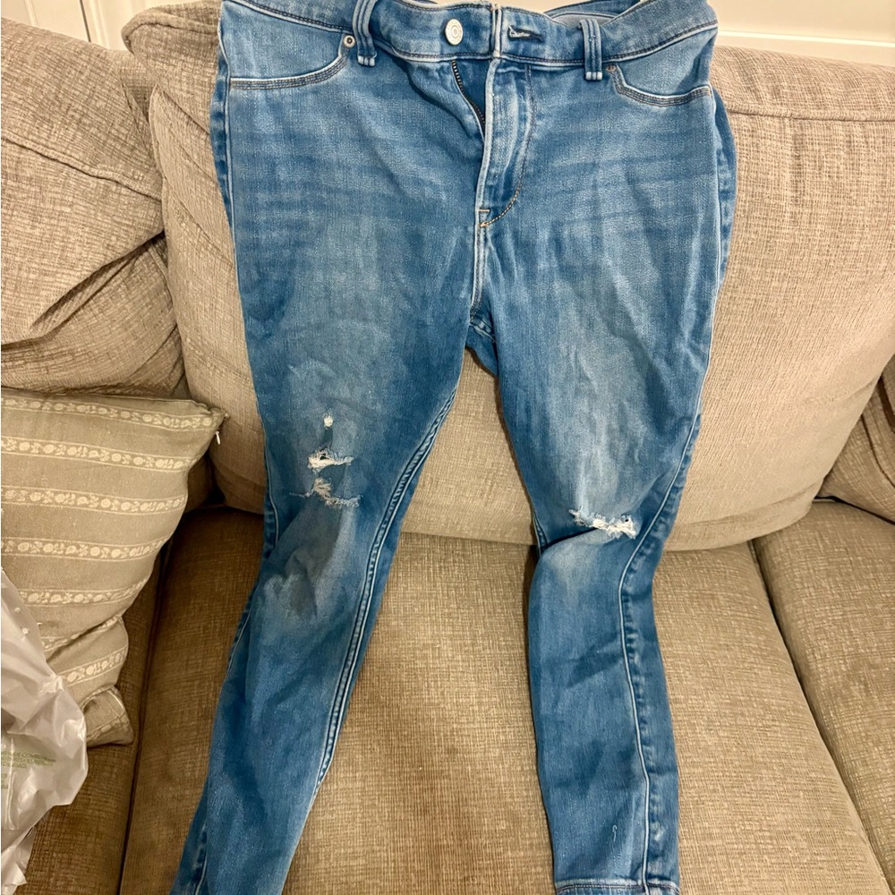 Abercrombie Kids Light Blue Distressed Skinny Jeans